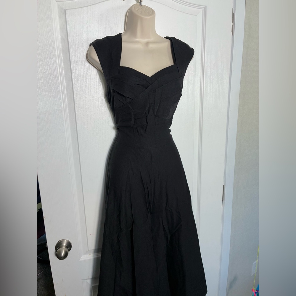 MUXXN Women's 1950s Capshoulder Vintage Wedding Retro Swing Dress NWT Size Large - Picture 15 of 16
